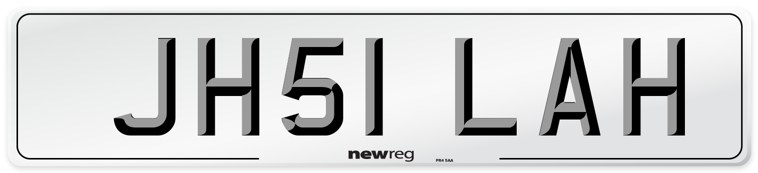 JH51 LAH Number Plate from New Reg